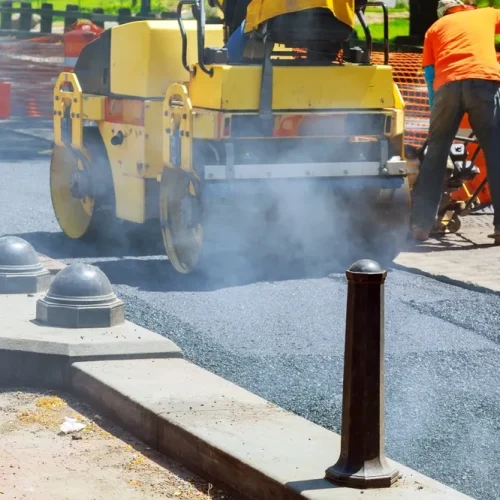 An,Employee,Is,Engaged,In,Repair,Of,Damaged,Portion,Of